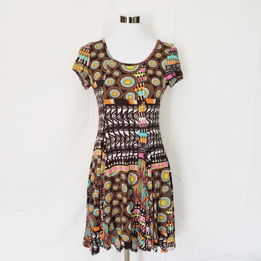 Uncle Frank Backless Dress Multi Color Pattern S